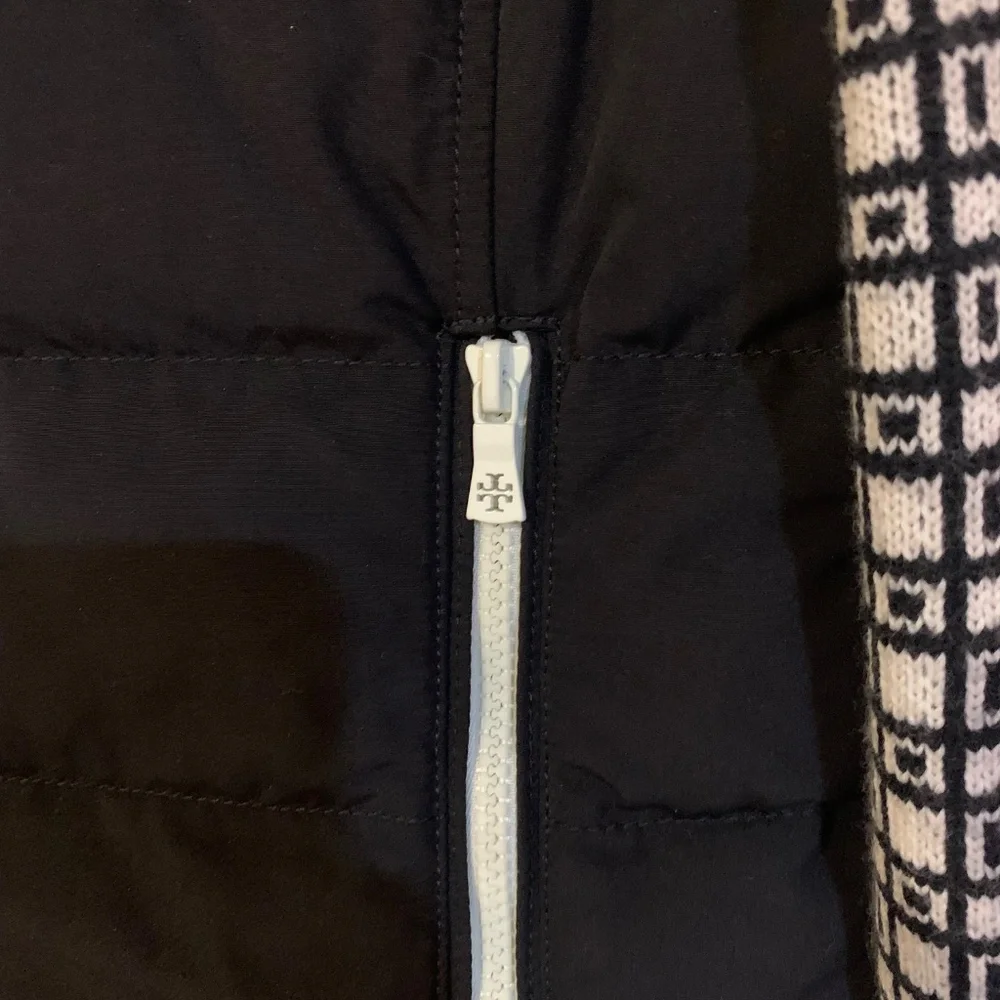 Tory Burch Black/Ivory Down Jacket sz 6